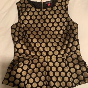 Vince Camino gold peplum top